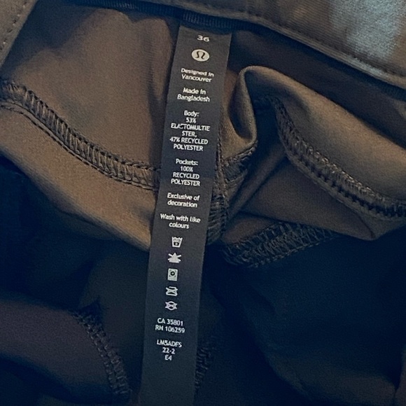 Lululemon Pants ABC Warpstreme Classic Men 36x33 Dark Olive Taper Stretch M5ADFS - Picture 6 of 16